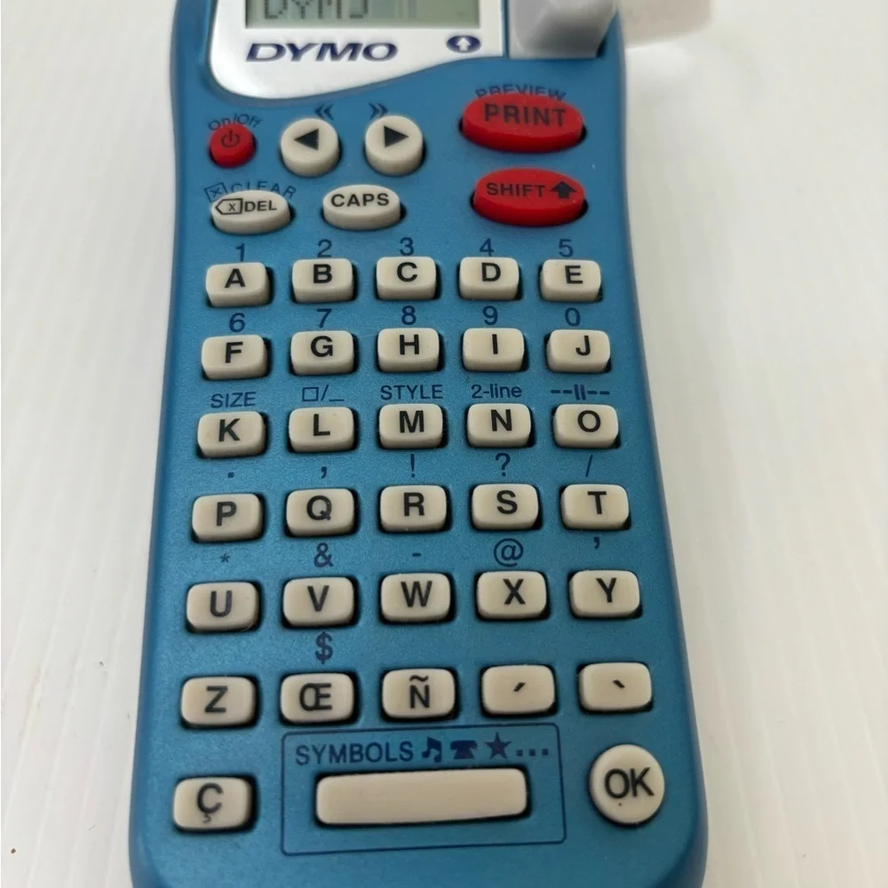 Dymo Letratag Label Maker Handheld Portable Electronic Blue Used Works w/tape